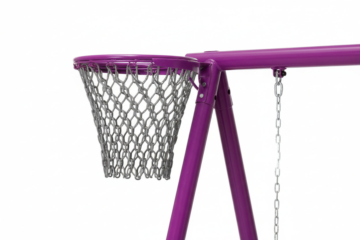 Close-up of basketball hoops
