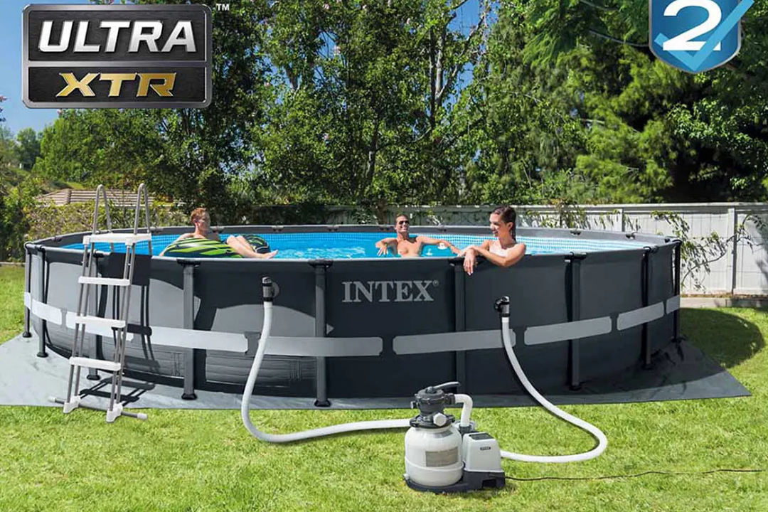 10m Pool Intex 6.10m x 1.22 Ultra Frame Swimming Pools Set โ Rafplay