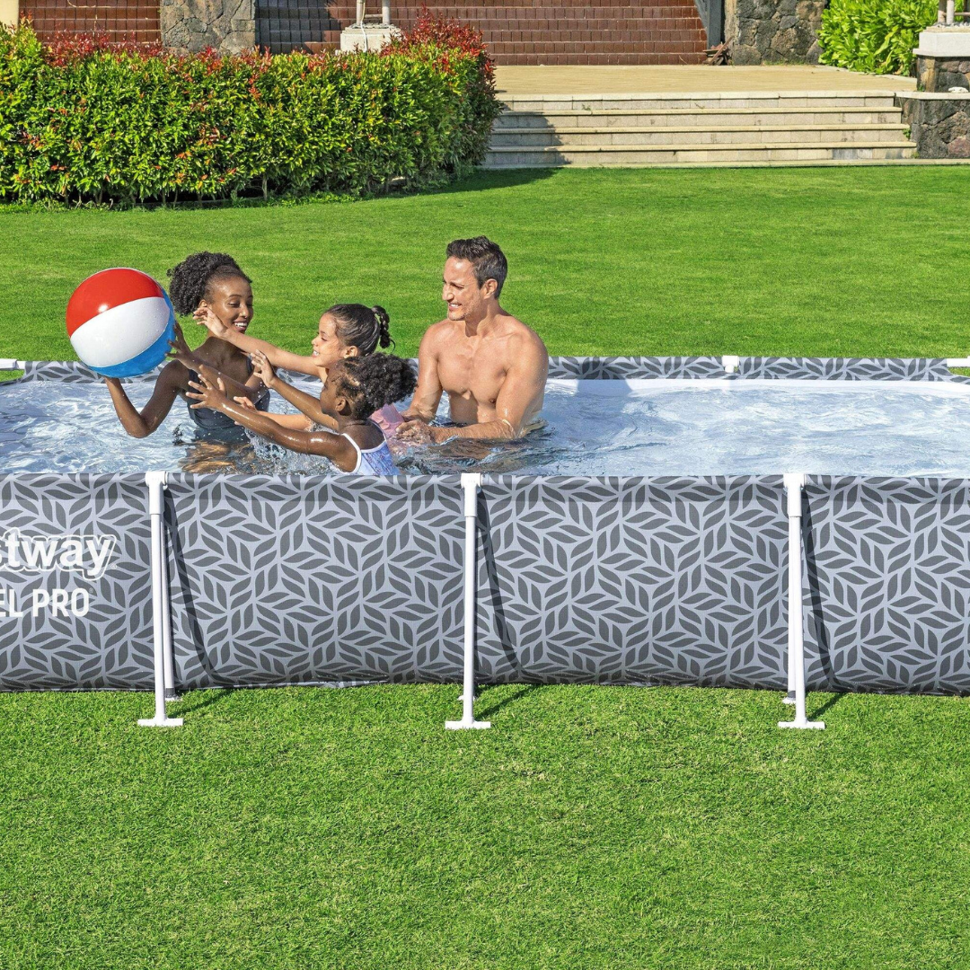 Bestway Steel Pro Rectangle Above Ground Pool Set 3.66 m X 2.01 m X 66 cm Swimming Pool