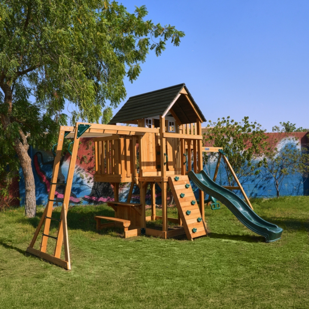 Megawheels Sports Arabian Leopard Wooden Swing Set