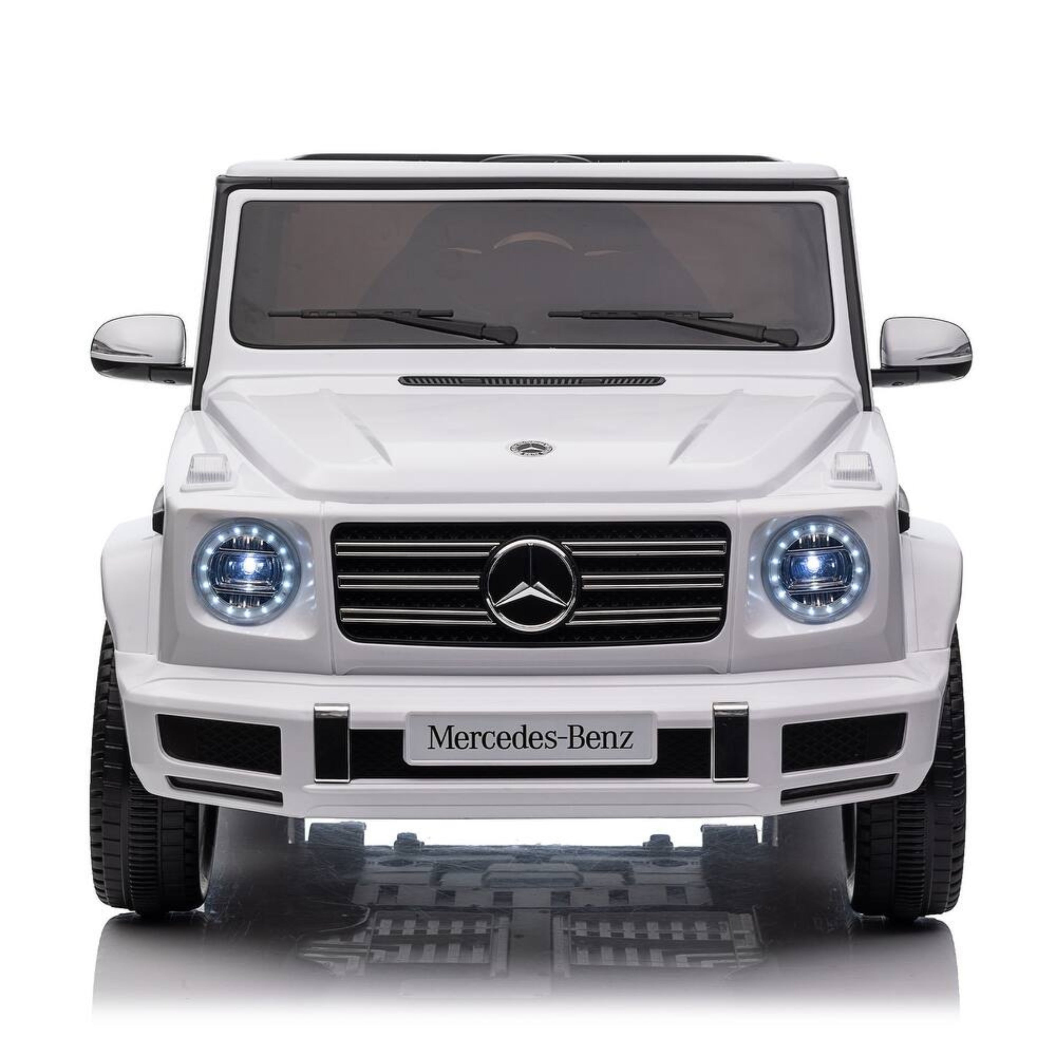 White Mercedes-Benz toy car 