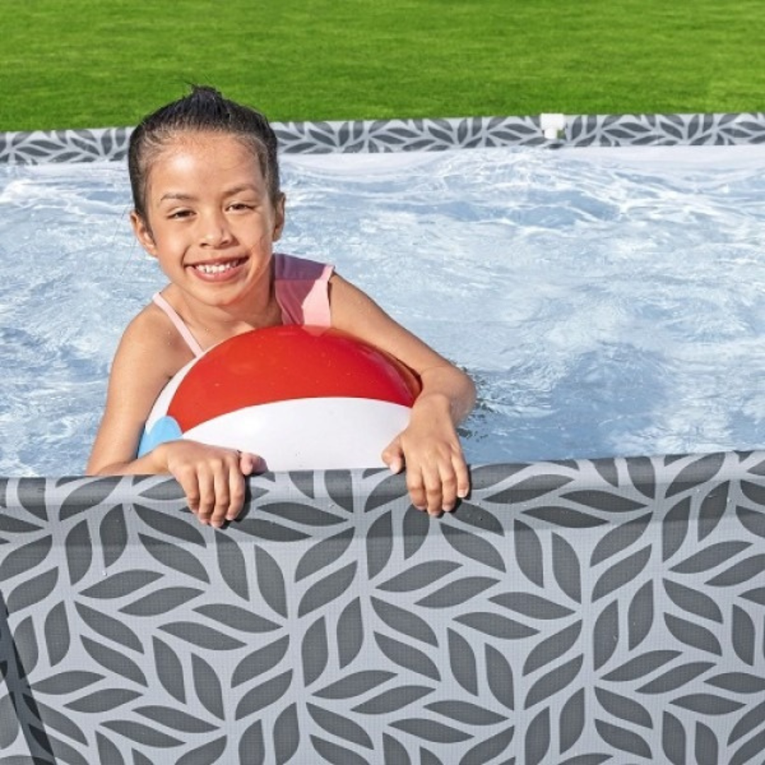 Bestway Steel Pro Rectangle Above Ground Pool Set 3.66 m X 2.01 m X 66 cm Swimming Pool