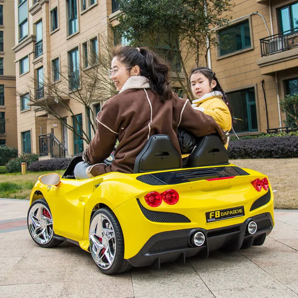 Megastar 24v xxl Ferrari Styled F8 Kids Electric Ride on Car-2 Seater-Double Open Doors Children Electric Car