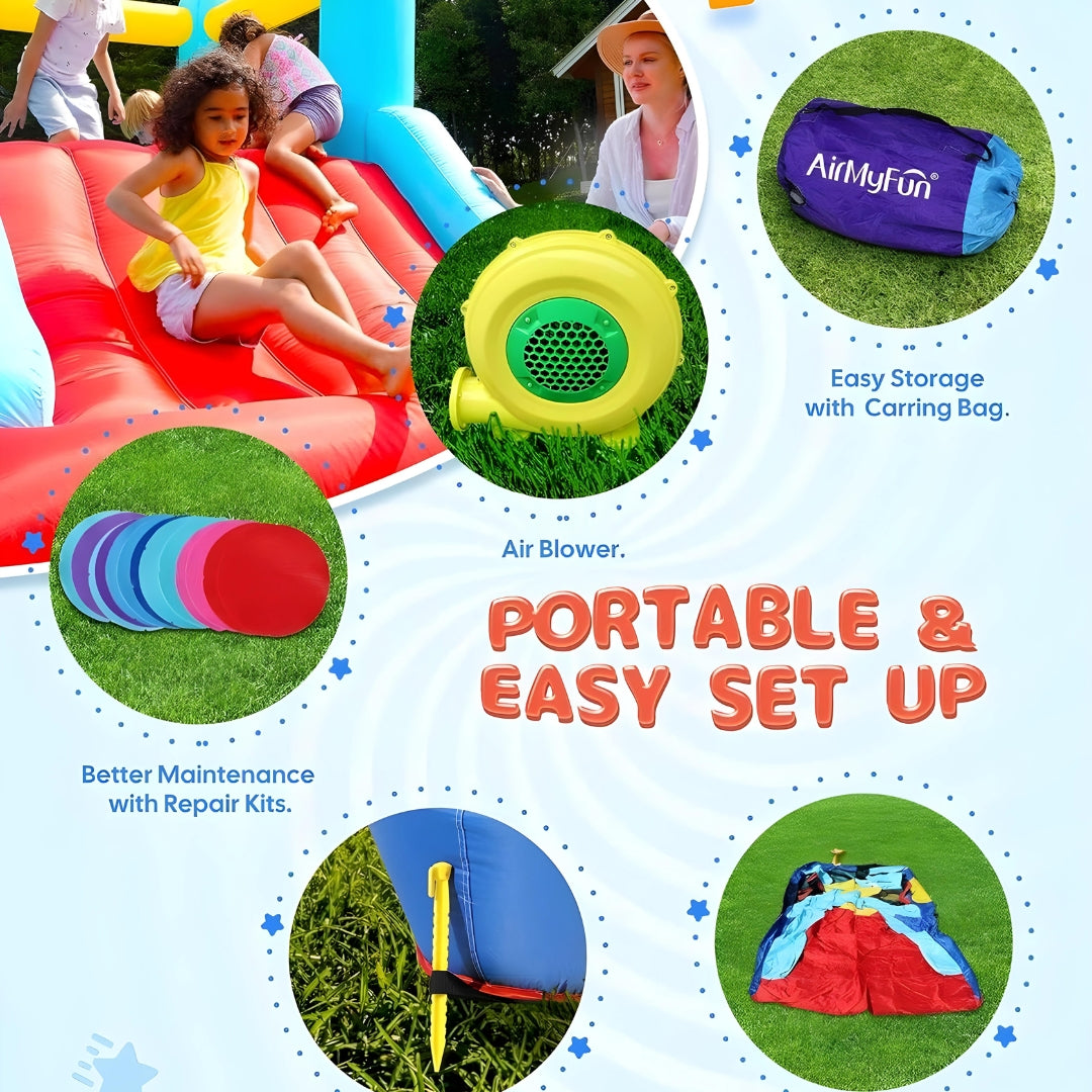 Megastar Inflatable Bounce House With Slide, Jumping Castle for Backyard