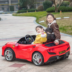 Megastar 24v xxl Ferrari Styled F8 Kids Electric Ride on Car-2 Seater-Double Open Doors Children Electric Car