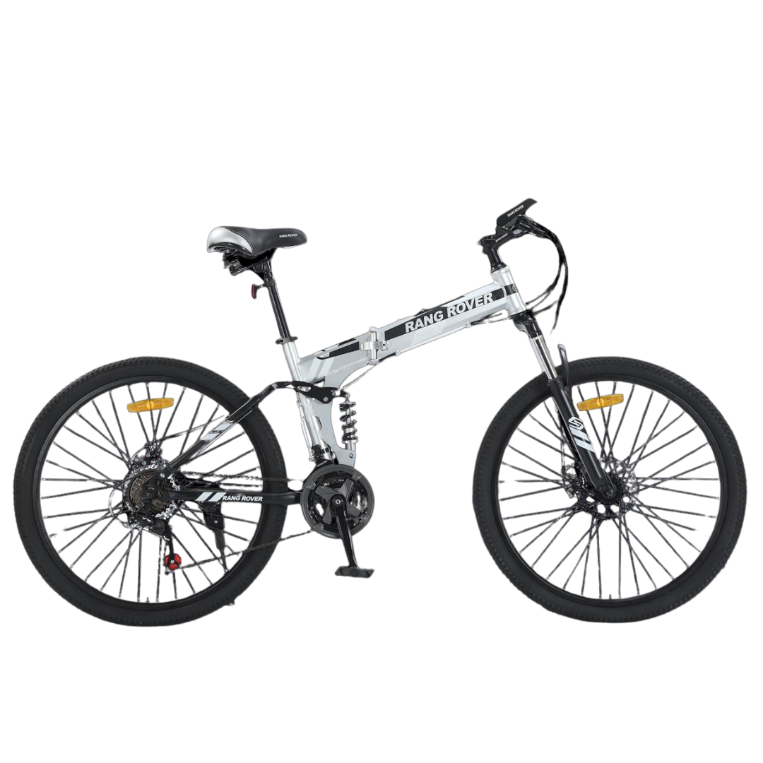 White bicycle with black components 