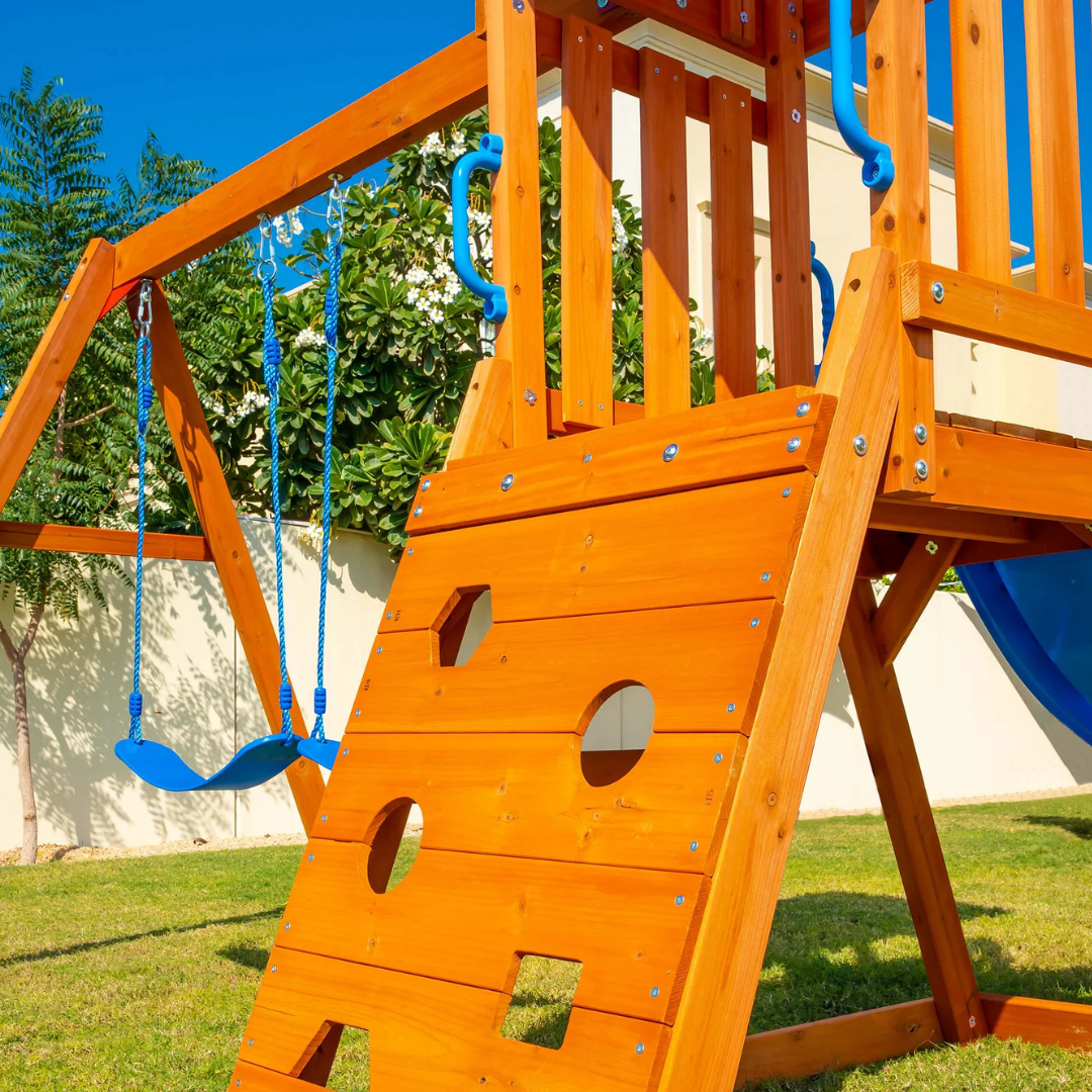 Megastars Dynamic Sports Arabian Cat Wooden Swing Set -(261.7 x 263.1 x 228.6 CM)