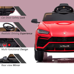 Red toy car with features