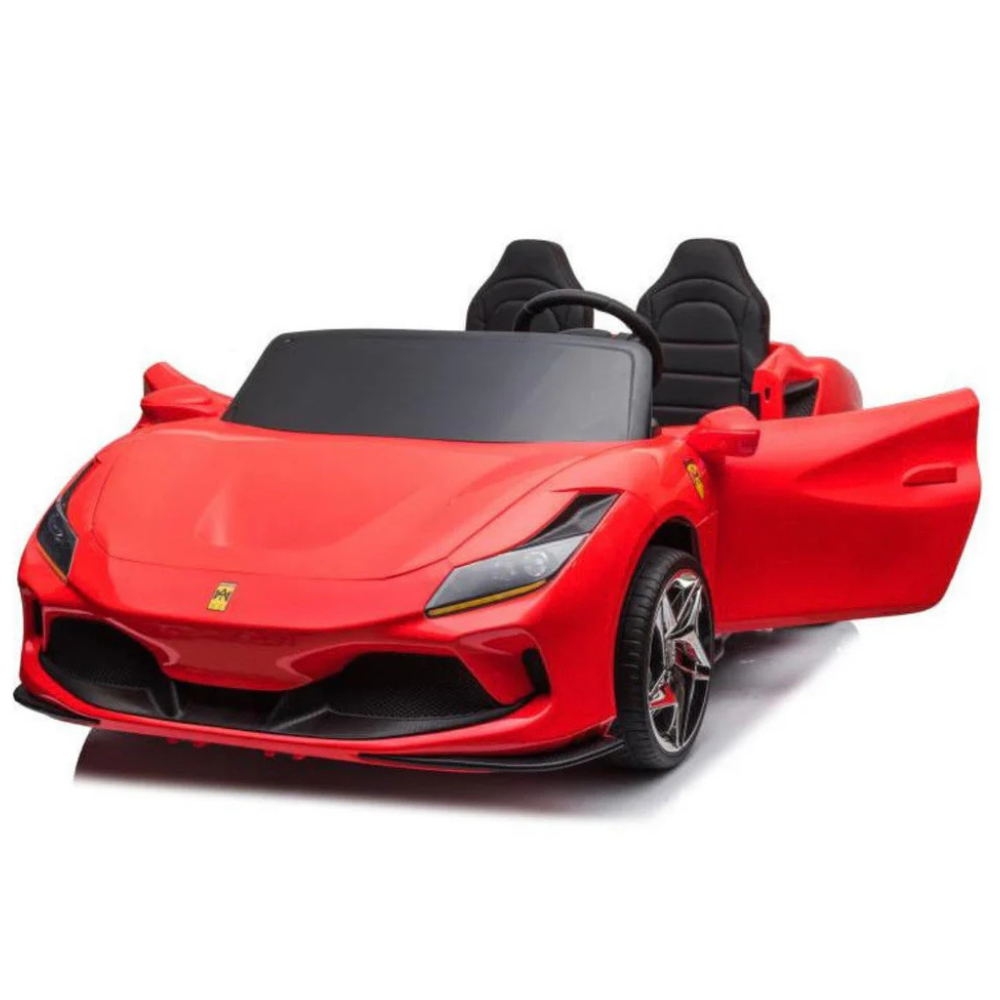 Megastar 24v xxl Ferrari Styled F8 Kids Electric Ride on Car-2 Seater-Double Open Doors Children Electric Car