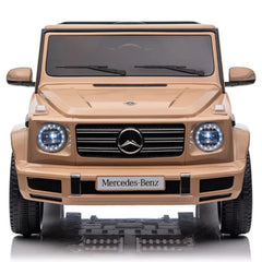 Front view of a Beige Kids Electric Mercedes-Benz Car