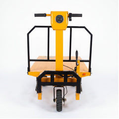 Yellow and black manual pallet jack