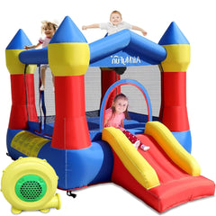 Megastar Inflatable Bounce Jumper House with Air Blower, Jump Slide, Kids Castle with Durable Safe Sewn