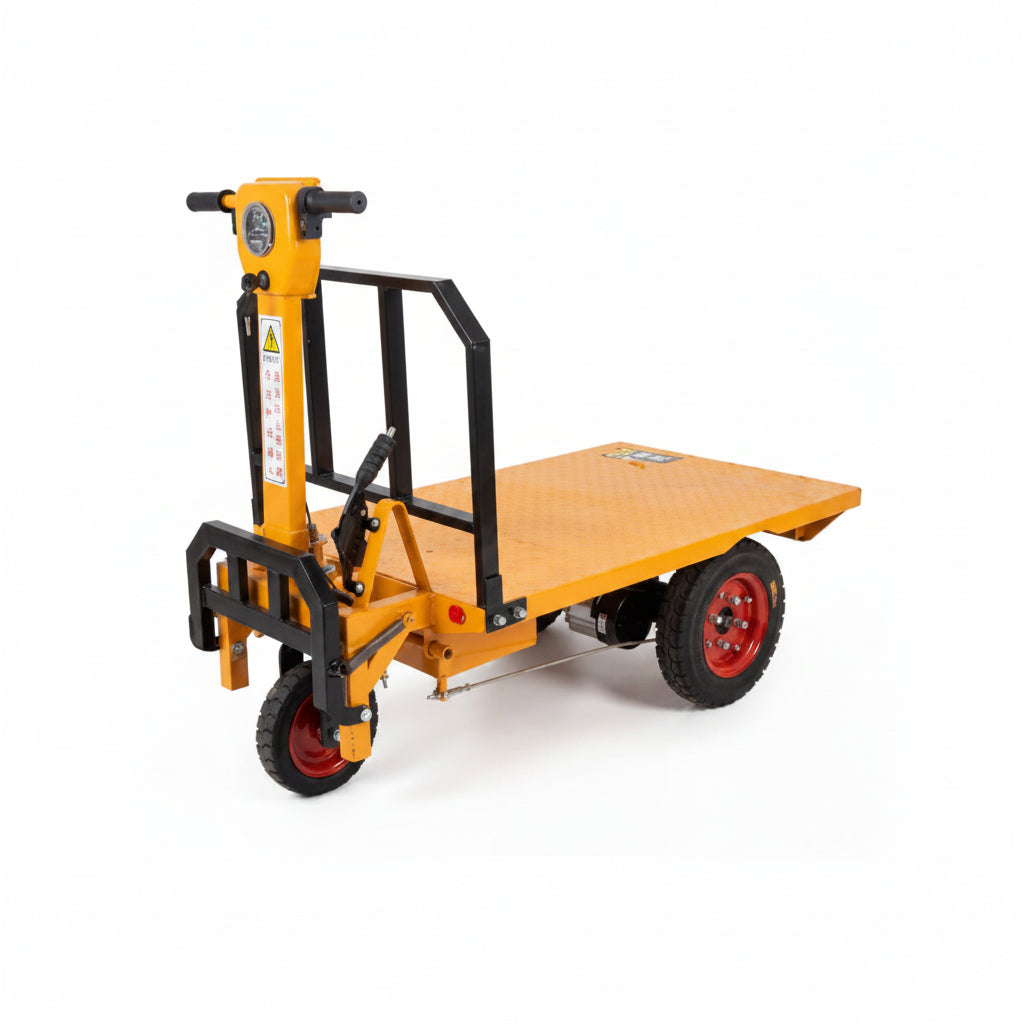 Side View of J-3 Electric Flatbed Engineering cart