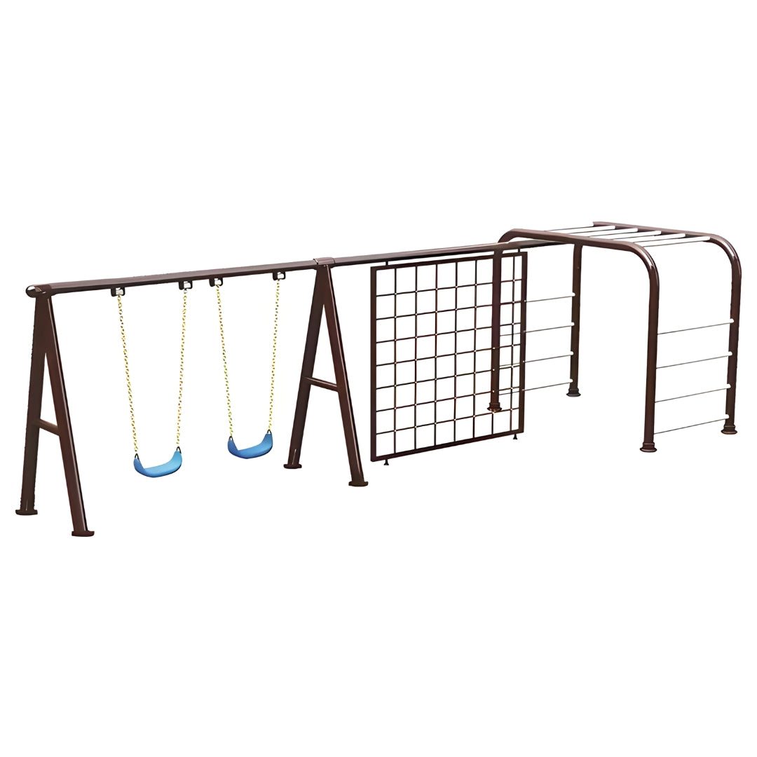 Megastar Playset With Monkey Bars With Climber Stepper and Swings - 450 X 200 X 193 CM