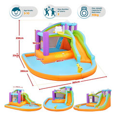 Megastar 6 in 1 Sunny Shine Bouncy Castle With Inflatable Trampoline/Water Slide 2.38mx 3.65mx  3.89m