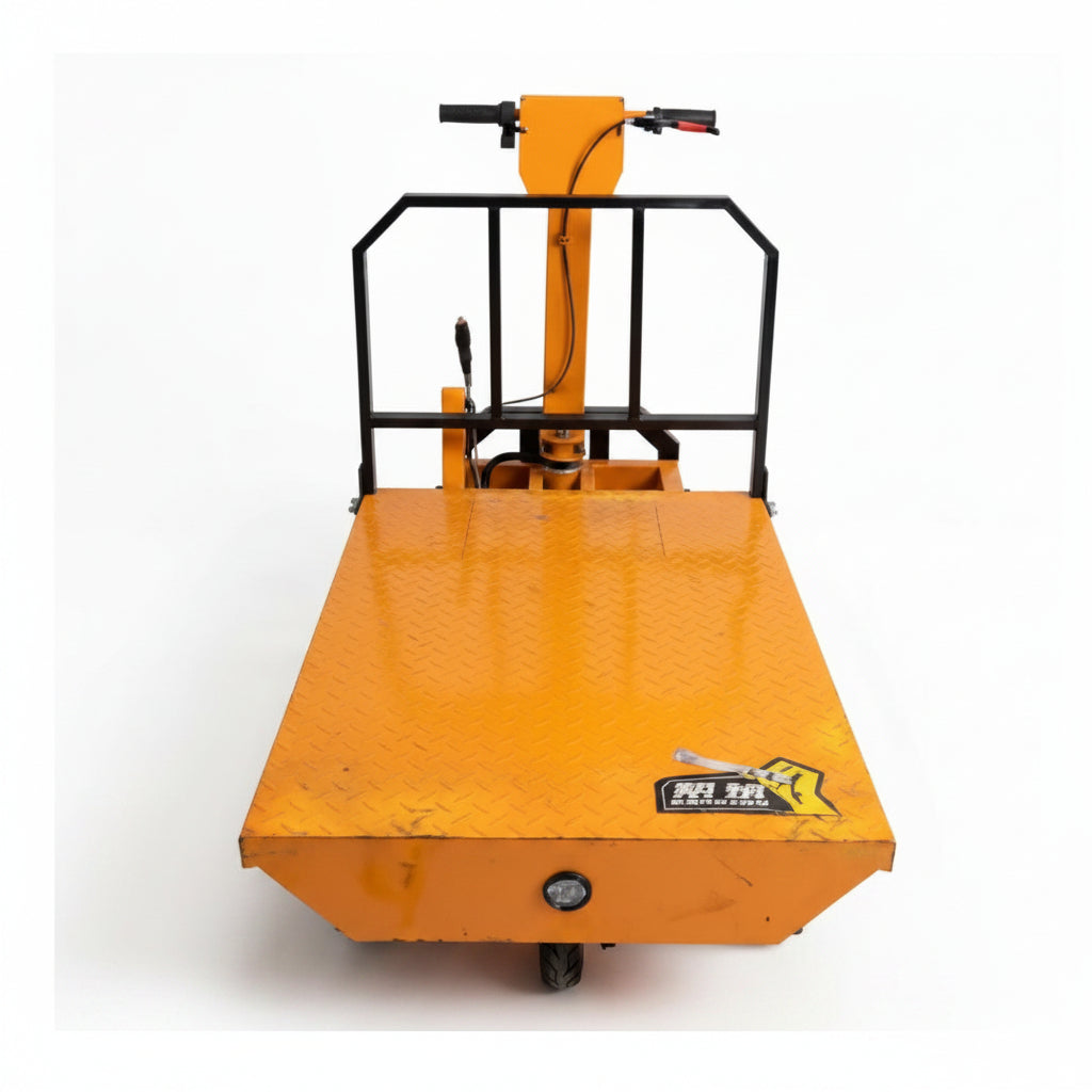 Back view of a forklift truck