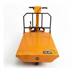 Back view of a forklift truck