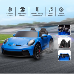 Megastar Ride On Licensed GT3 Porsche Electric Car for Kids Features