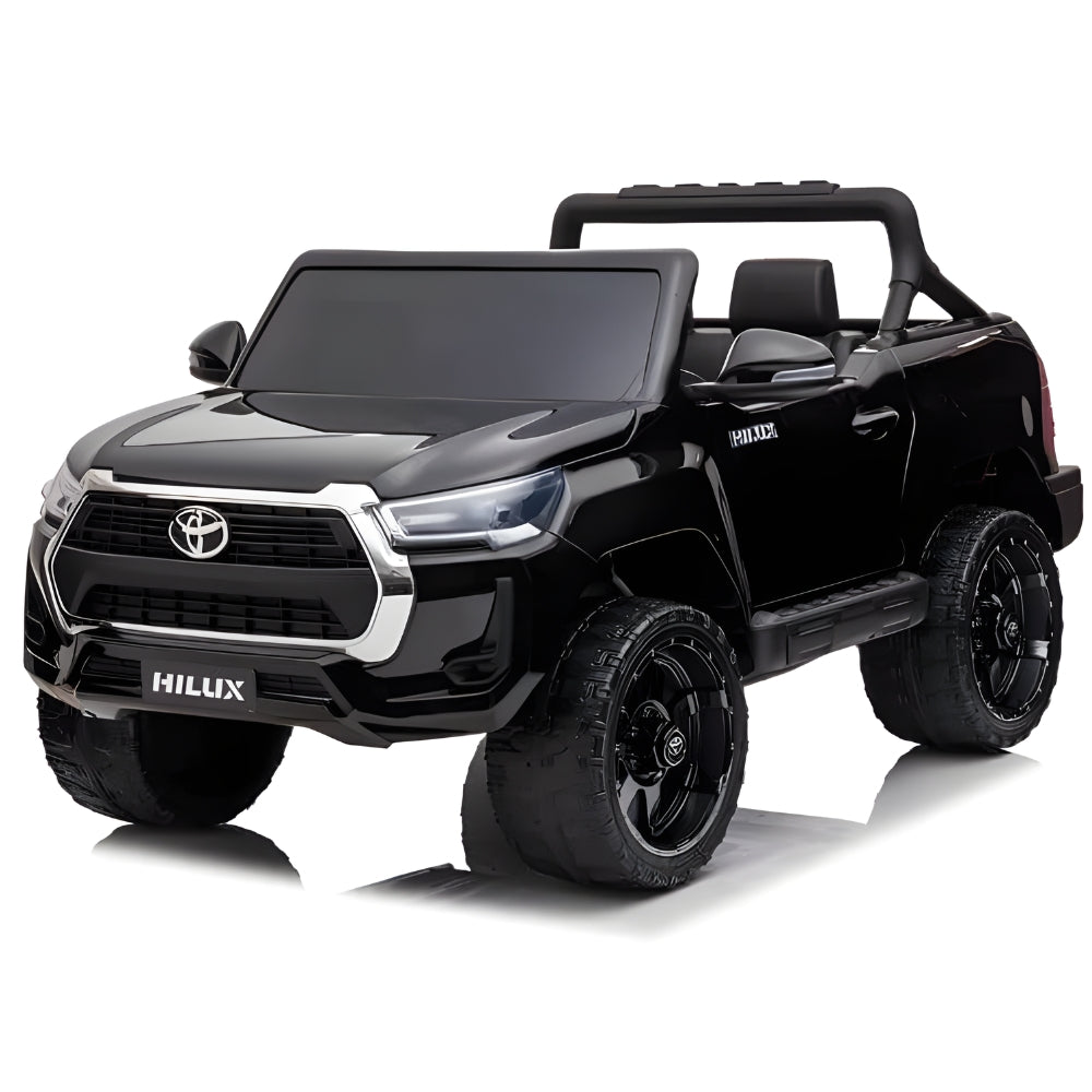 Megastar Kids Electric Ride-on Licensed Toyota Hilux 12v battery 2 Seater-Black