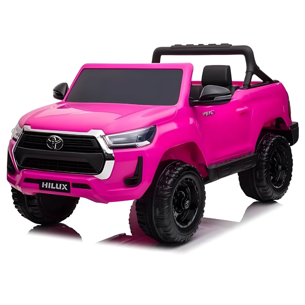 Megastar Kids Electric Ride-on Licensed Toyota Hilux 12v battery 2 Seater- Pink