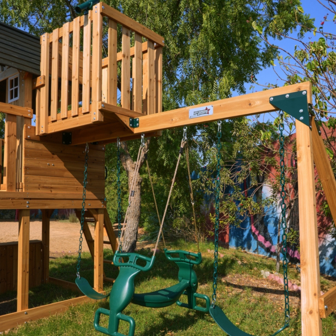 Megawheels Sports Arabian Leopard Wooden Swing Set