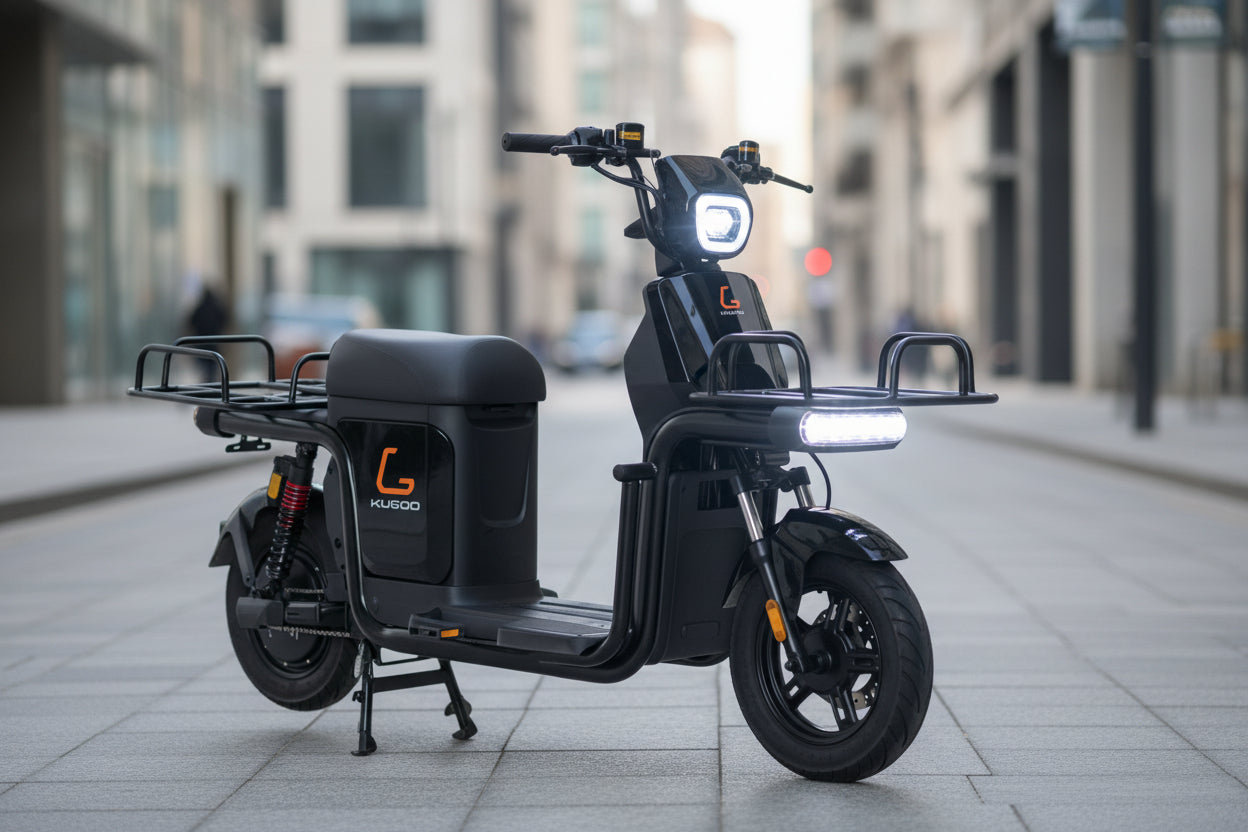 Black Kugoo T3 Electric Bike Cargo 700W 48V 20A Max Speed 42Km/h, 1 Year Warranty at Rafplay 