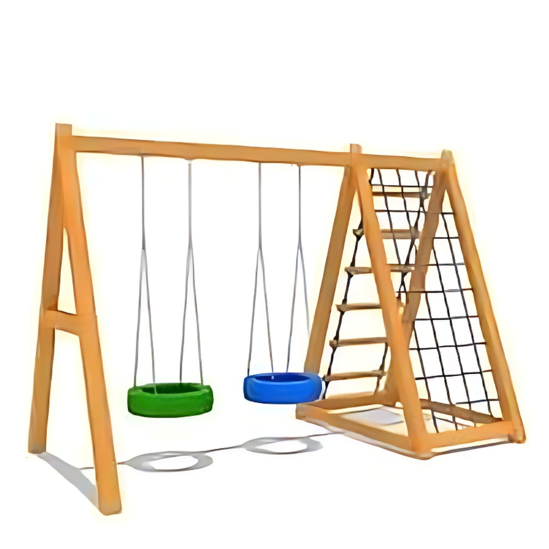Megastar Wooden Multi Activity Gym Swings & Climber- 300 X 150 X 220 CMS