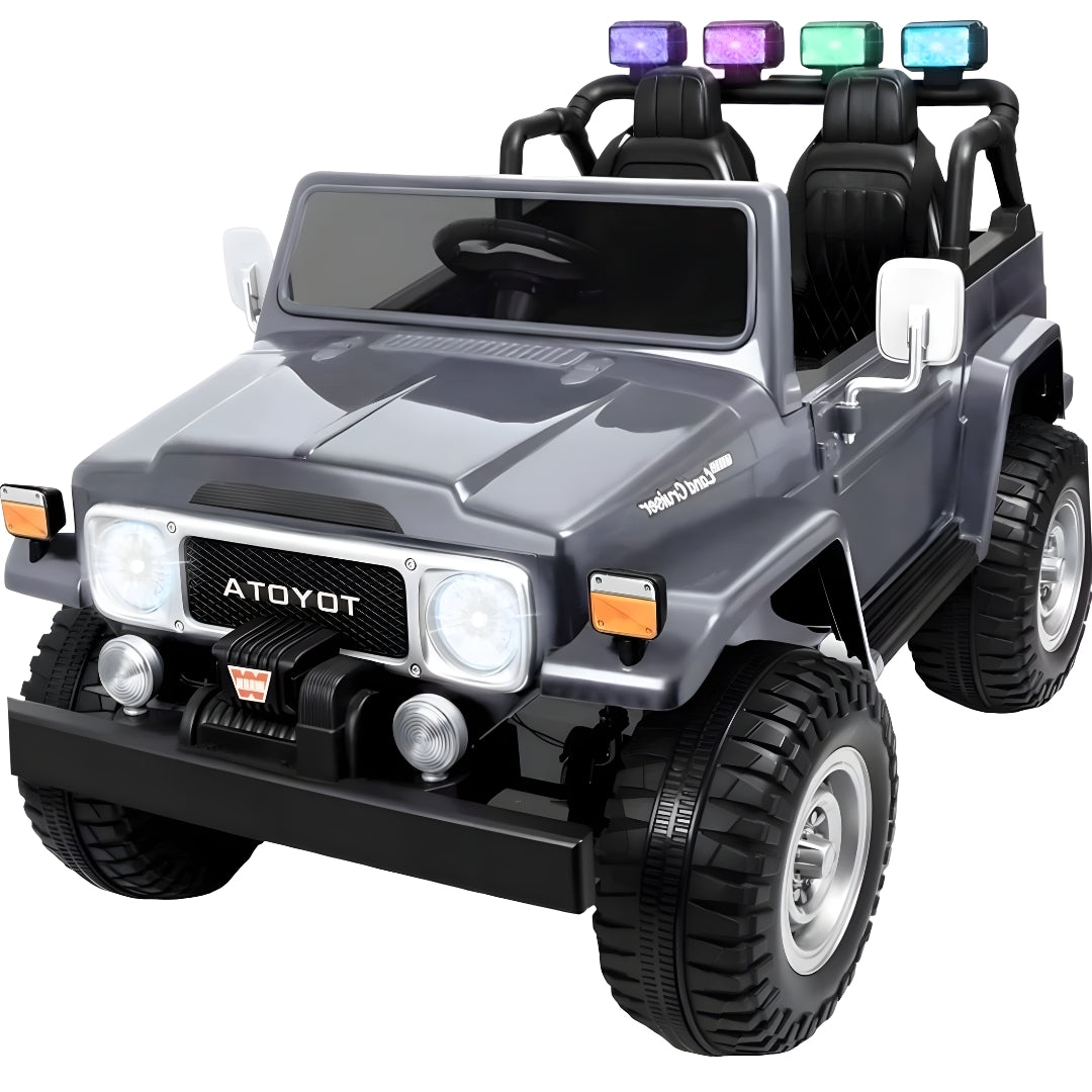 Kids Electric Ride-on 2 Seater Truck Car 12v Licensed Toyota Fj40 Rc