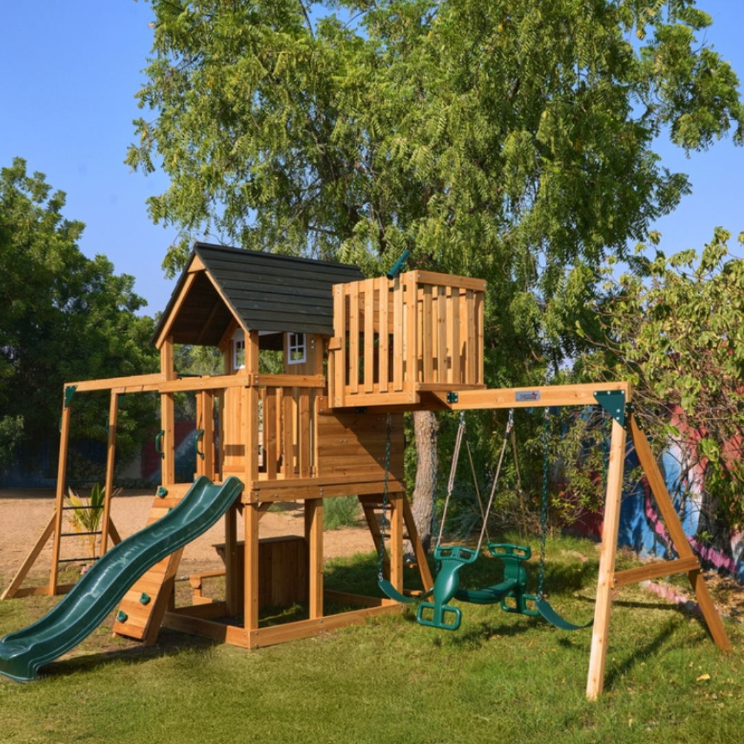 Megawheels Sports Arabian Leopard Wooden Swing Set