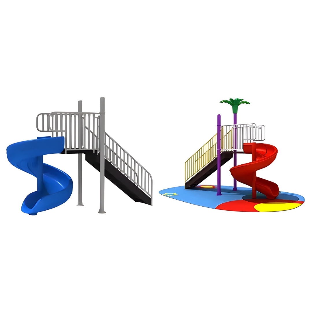 Megastar Slide For Kids Metal Palm Spiral Sturdy With Stair