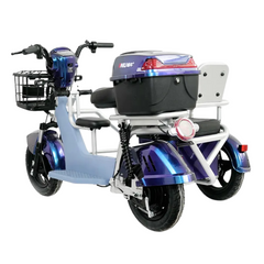 Megawheels Family CozyCab Mobility Tricycle 48 v 3 Seats with Double Basket