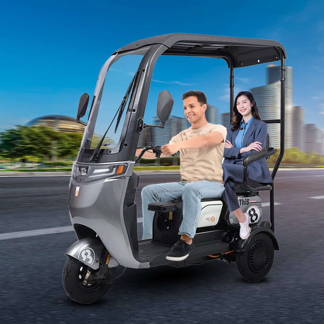 Megawheels Urbanroof 48 v Electric Tricycle With Roof for 3 Passengers
