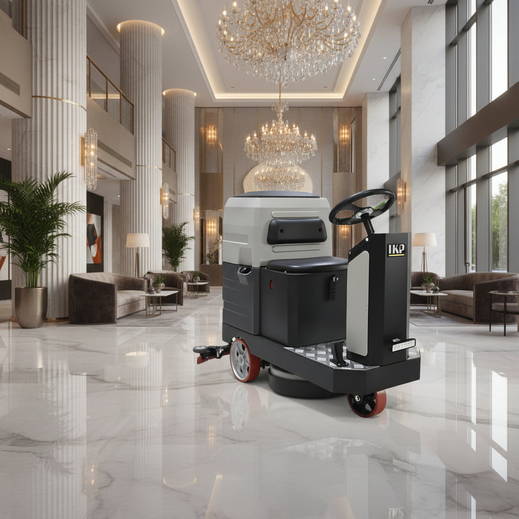 heavy duty ride on floor scrubber dryer