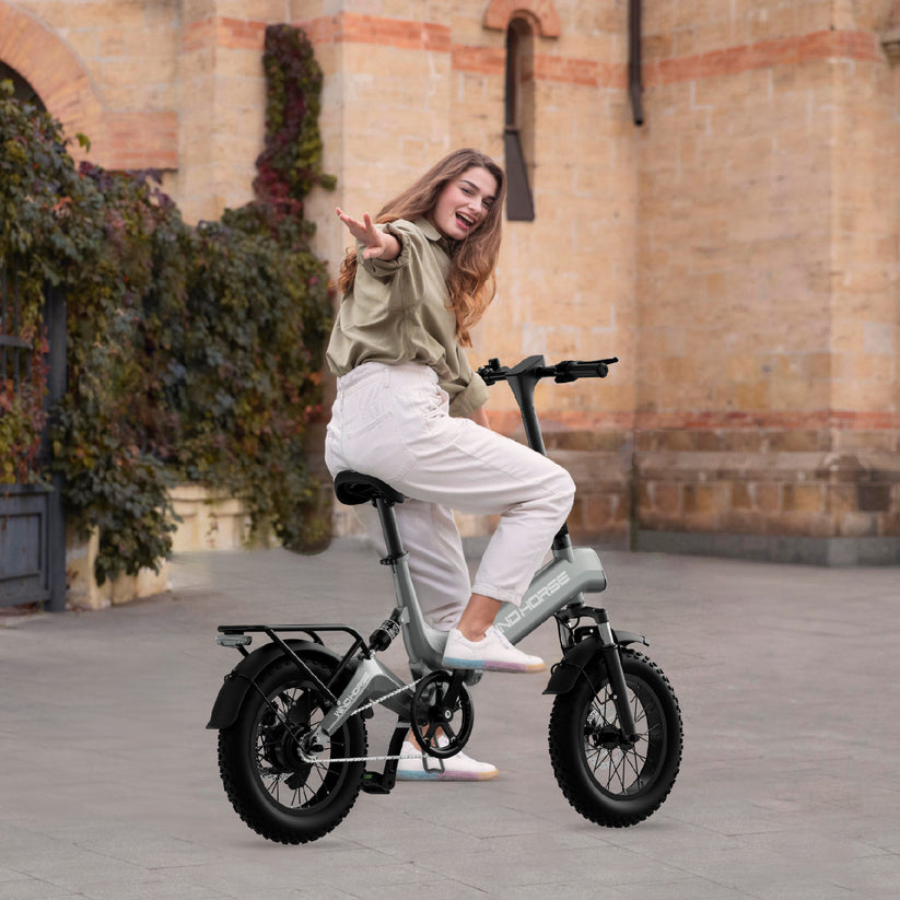 Megawheels Electric Scooter WINDHORSE WAVE W1 Electric Bike Tire Ebike for Adults