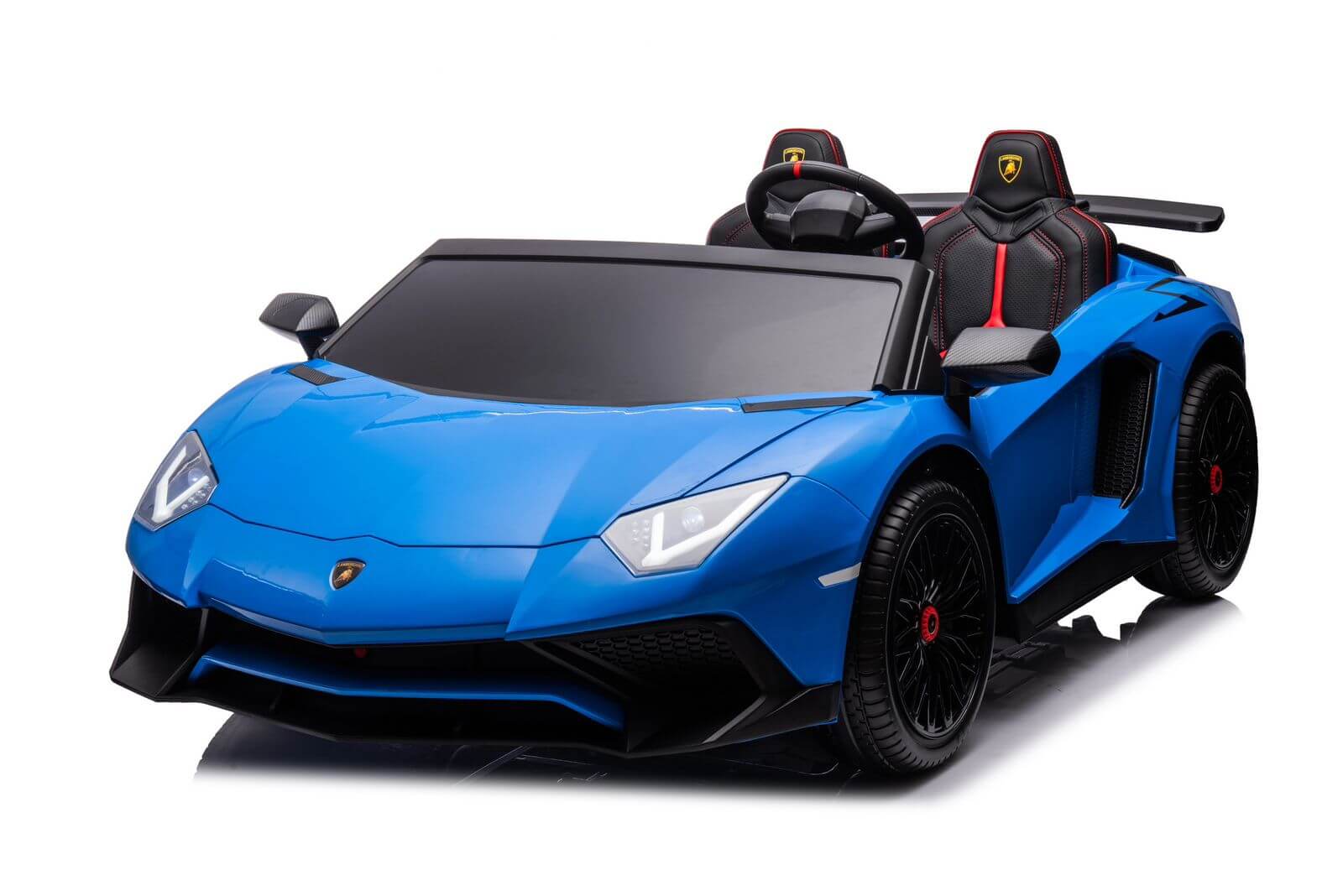 Megastar Ride on Licensed Lamborghini  XXL Big Kids 2 Seater Lamborghini Ride-On 24v Supercar_ Blue
