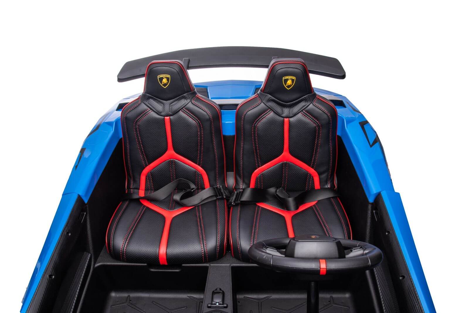 Megastar Ride on Licensed Lamborghini  XXL Big Kids 2 Seater Lamborghini Ride-On 24v Supercar_ Blue