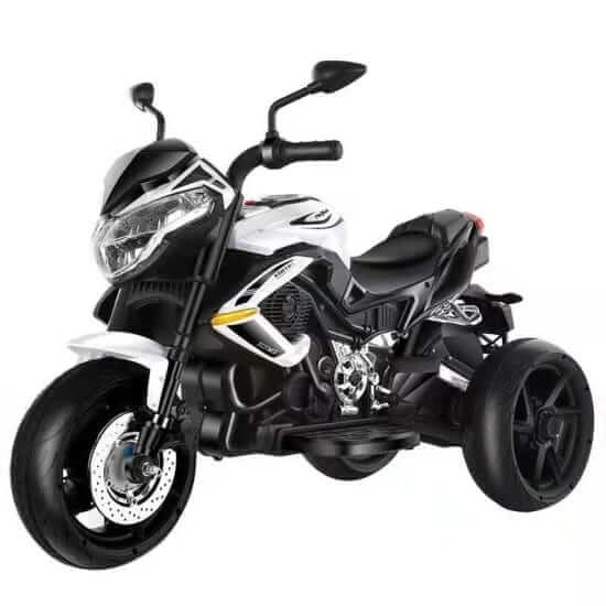 Megastar  RIDE ON 12 v Xblade Trike electric Motorbike for Kids- White