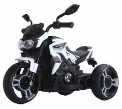Megastar Ride on 12 v Unicorn Ninja three wheels motortrike-white
