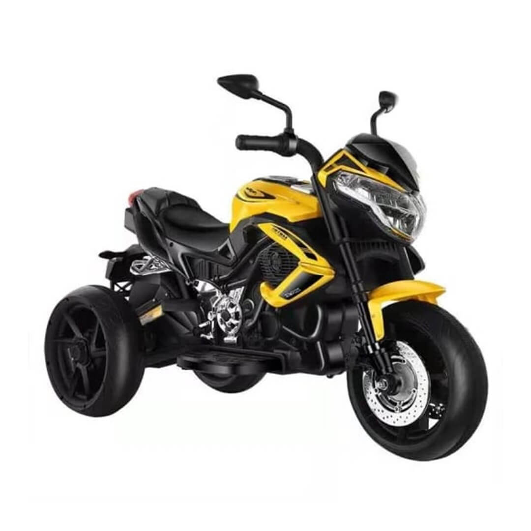 Megastar  RIDE ON 12 v Xblade Trike electric Motorbike for Kids- yellow