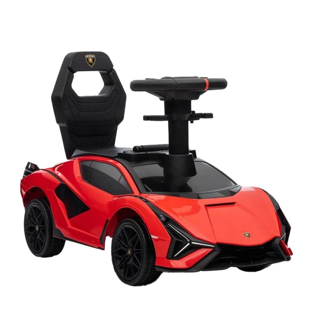 Megastar Licensed Lamborghini SIAN FKP 37 Kids Ride on Push Car, Ride Racer, Foot-to-Floor Sliding Car with Music, Headlights, Under Seat Storage, for 18-48 Months-red