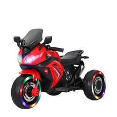 Megastar's Ride On 6v Alpha Turbocharged Children's Motorcycle Electric Trike- RED