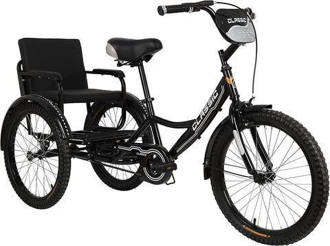 Megastar Tricycle With Padded Back Seat size 16-Black