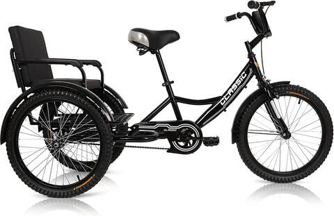 Megastar Tricycle With Padded Back Seat size 16-Black