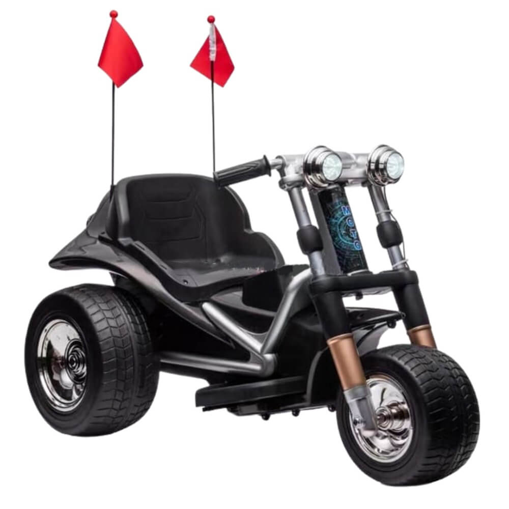 Megastar Ride on 12v TrioThrills Kid electric Trike-Black