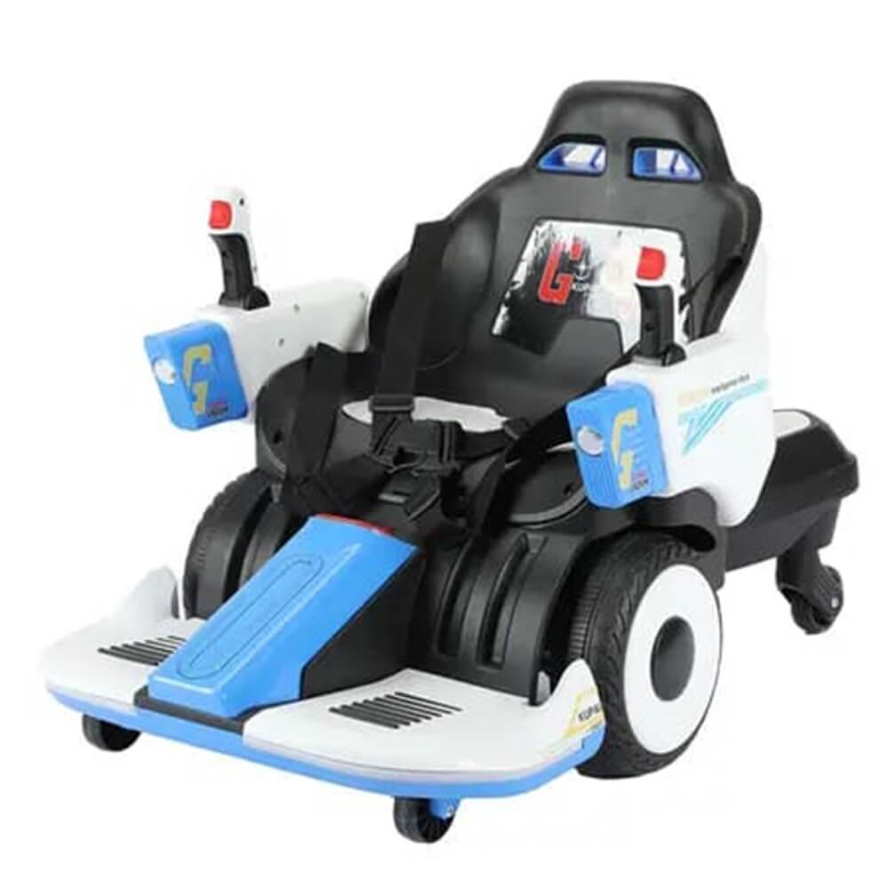 Megastar Kids Electric Ride-on Combat Water Bomber chair drift-Blue