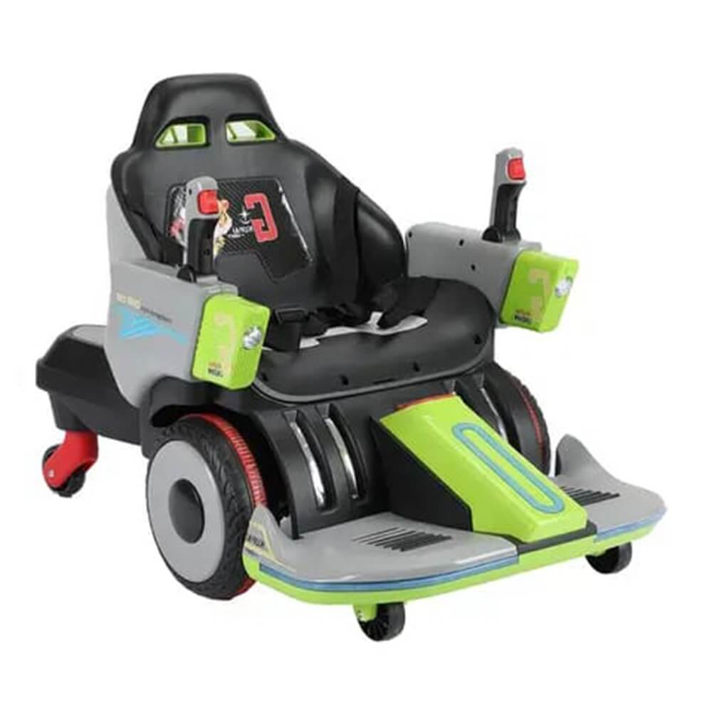 Megastar Kids Electric Ride-on Combat Water Bomber chair drift-Green