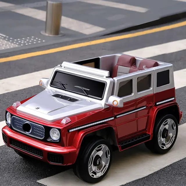 Red Dubble Shade Kids Electric Ride-on Merc Style Jeep AMG With Rc