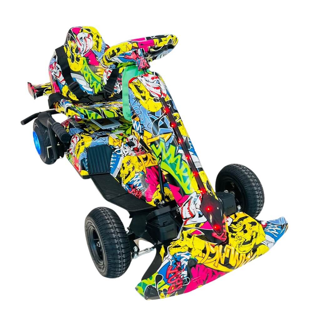 Megawheels 36 v Funky Go Kart Glider car-Yellow