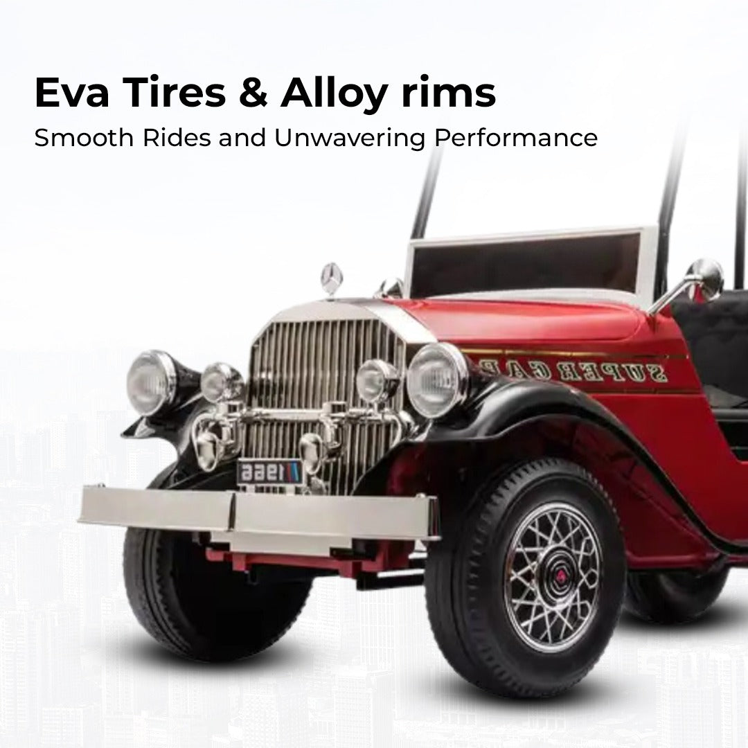 Megastar Kids Electric Ride-on Licensed Mercedes Vintage Golf cart - Eva Tires
