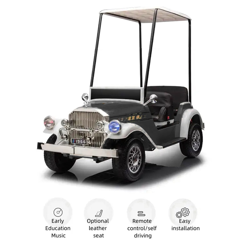 Megastar Kids Electric Ride-on Licensed Mercedes Vintage Golf cart 24 v